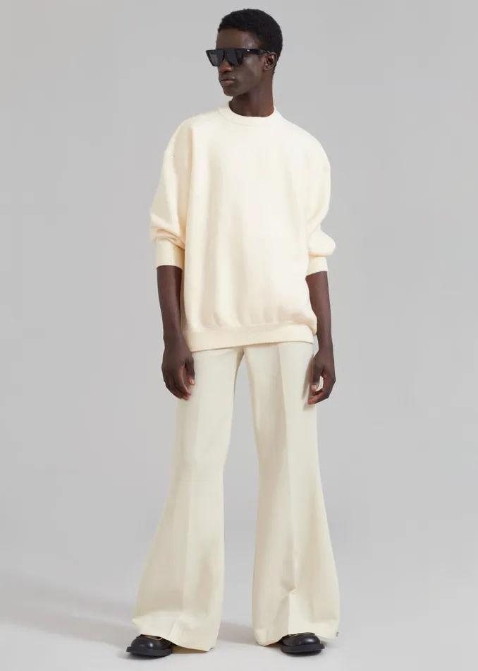 The Frankie Shop EGONLab Mega Flared Pants 8211 Light Beige Wool Shop Clothing