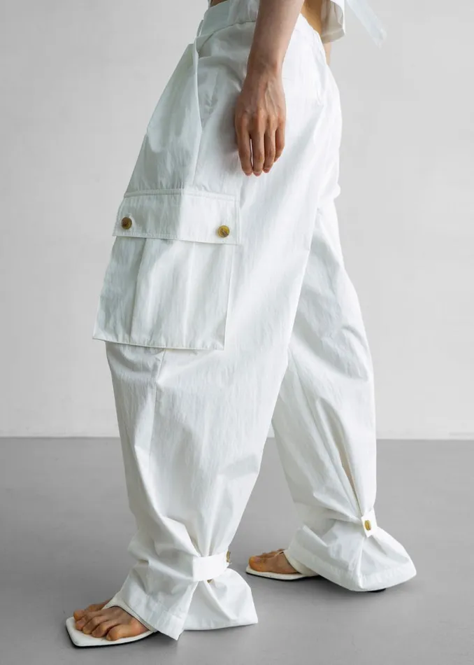 The Frankie Shop Emily Cargo Pants 8211 White Shop Clothing