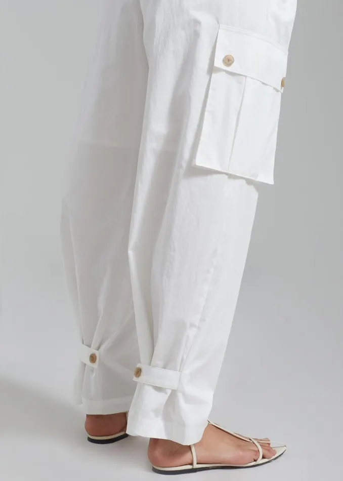 The Frankie Shop Emily Cargo Pants 8211 White Shop Clothing