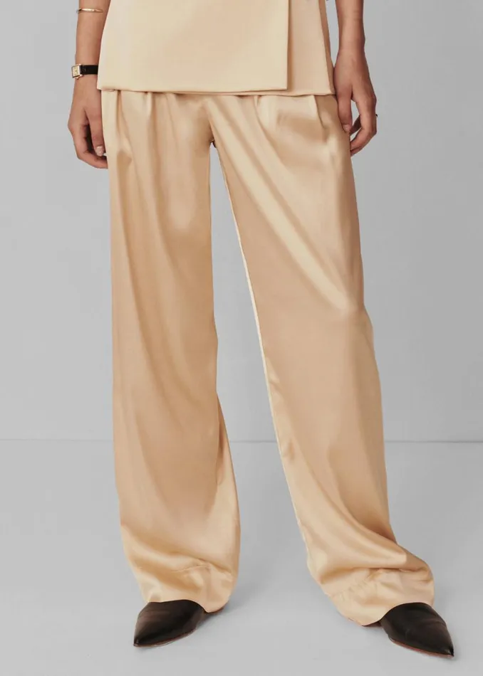 The Frankie Shop Esse Studios Lumiere Tailored Trousers 8211 Golden Citrine Shop Clothing