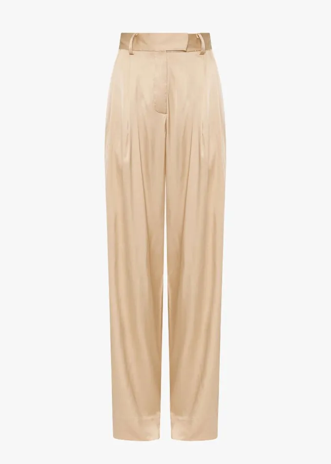 The Frankie Shop Esse Studios Lumiere Tailored Trousers 8211 Golden Citrine Shop Clothing