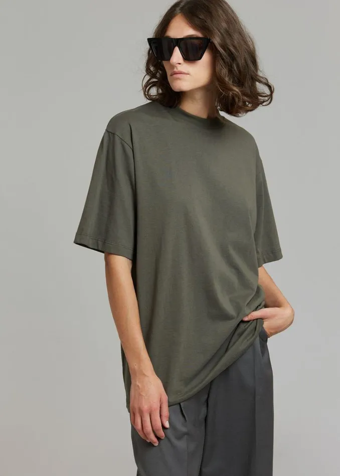 The Frankie Shop Evora Tee 8211 Olive Shop Clothing