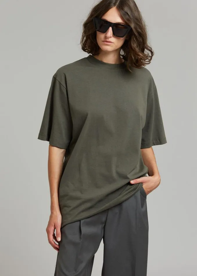 The Frankie Shop Evora Tee 8211 Olive Shop Clothing