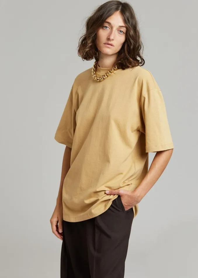 The Frankie Shop Evora Tee 8211 Sahara Shop Clothing