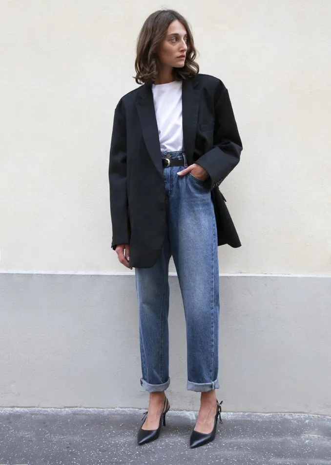 The Frankie Shop Frankie Oversized Boyfriend Blazer 8211 Black Shop Outerwear