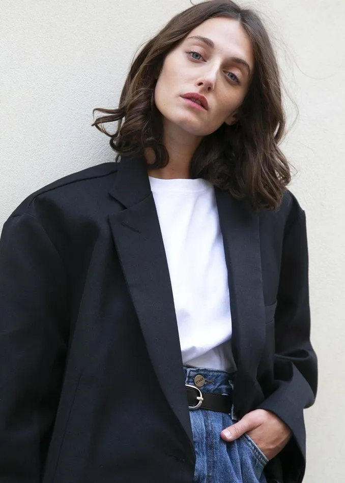 The Frankie Shop Frankie Oversized Boyfriend Blazer 8211 Black Shop Outerwear