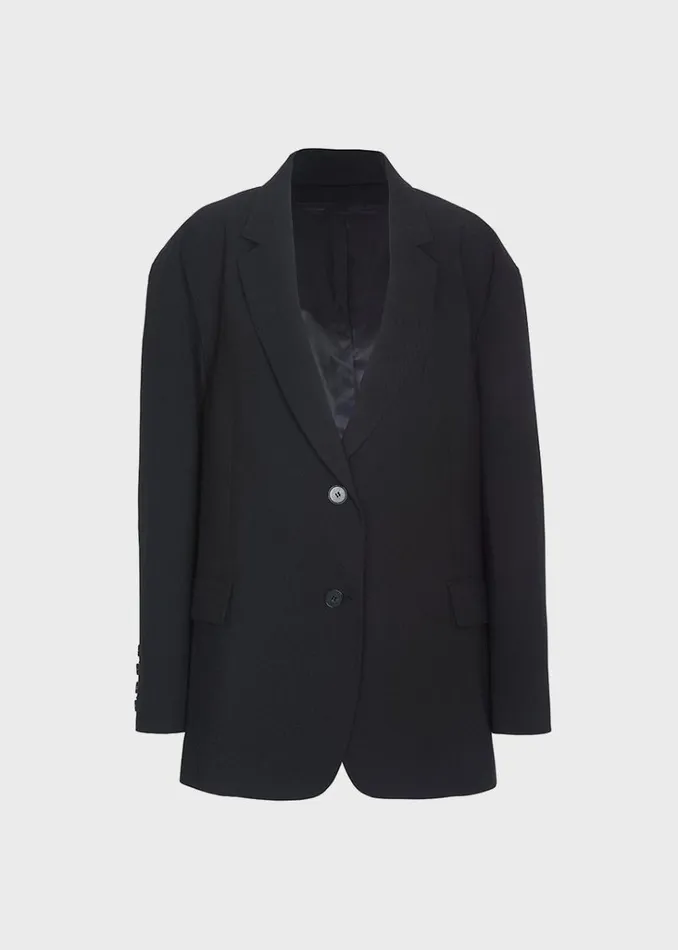 The Frankie Shop Frankie Oversized Boyfriend Blazer 8211 Black Shop Outerwear