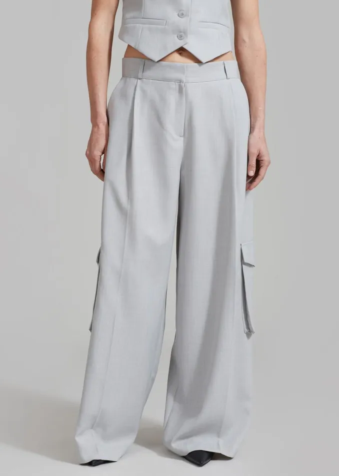 The Frankie Shop Gladys Cargo Pants 8211 Grey Shop Bottoms