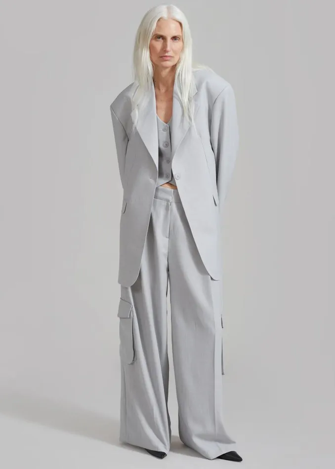 The Frankie Shop Gladys Cargo Pants 8211 Grey Shop Bottoms