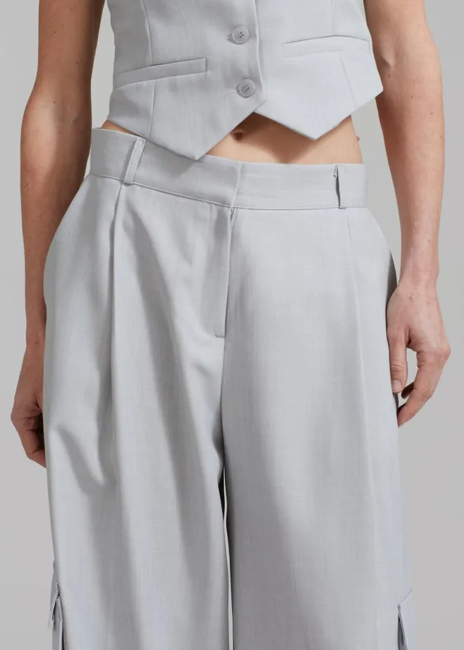 The Frankie Shop Gladys Cargo Pants 8211 Grey Shop Bottoms