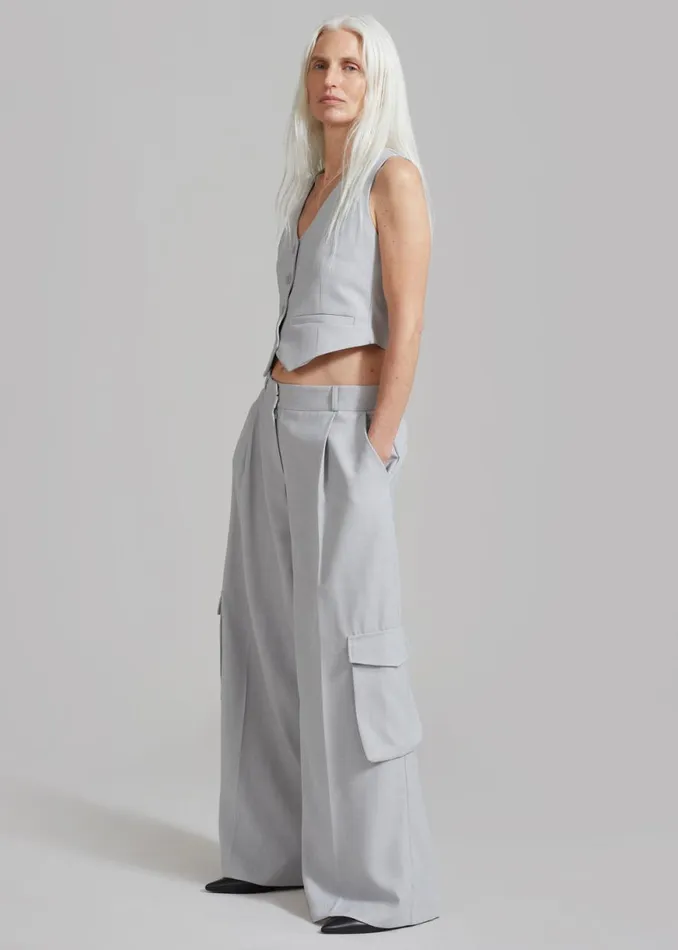 The Frankie Shop Gladys Cargo Pants 8211 Grey Shop Bottoms