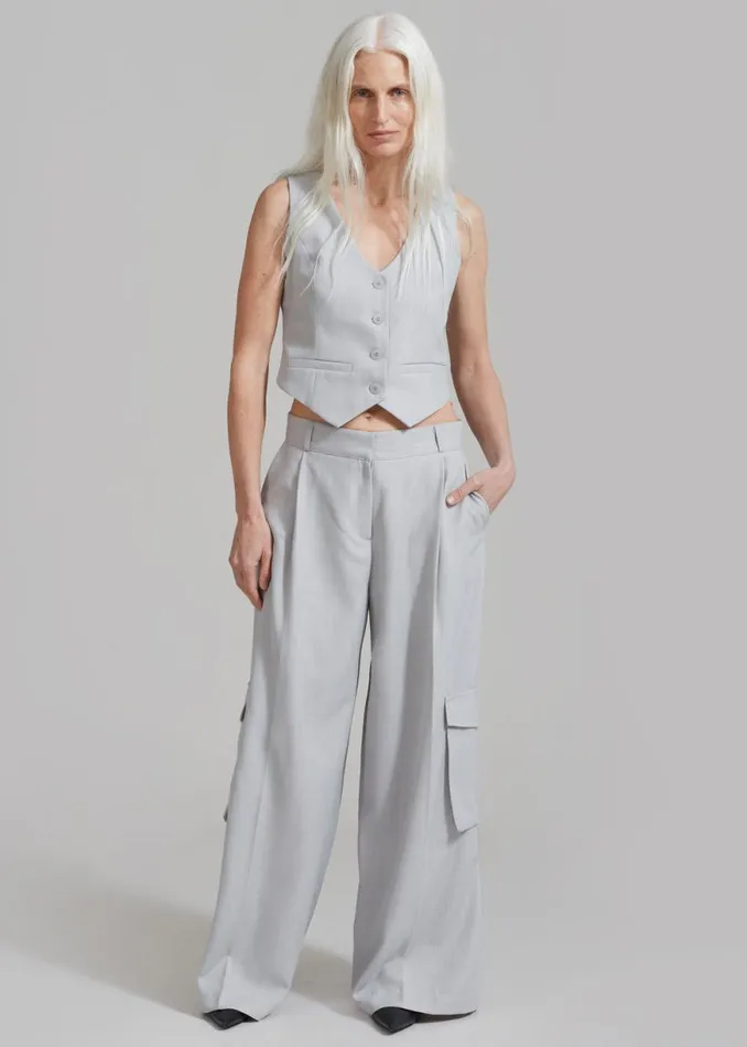 The Frankie Shop Gladys Cargo Pants 8211 Grey Shop Bottoms