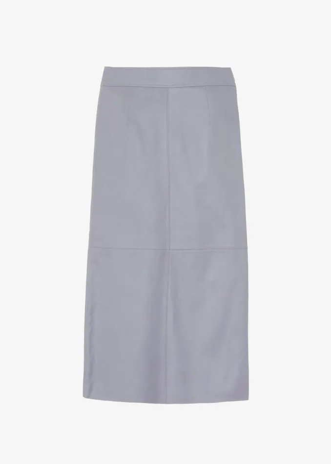 The Frankie Shop Heather Leather Pencil Skirt 8211 Grey Shop Bottoms