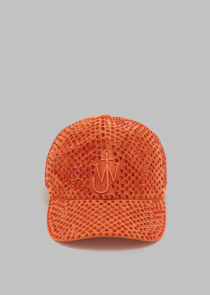The Frankie Shop JW Anderson Suede Baseball Cap 8211 Orange Shop Accessories