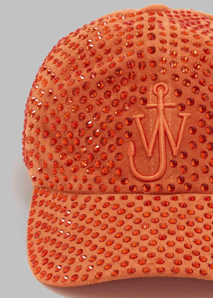 The Frankie Shop JW Anderson Suede Baseball Cap 8211 Orange Shop Accessories