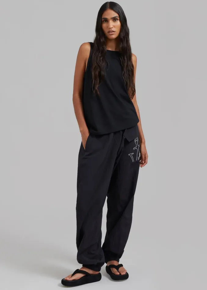 The Frankie Shop JW Anderson Twisted Joggers 8211 Black Shop Clothing