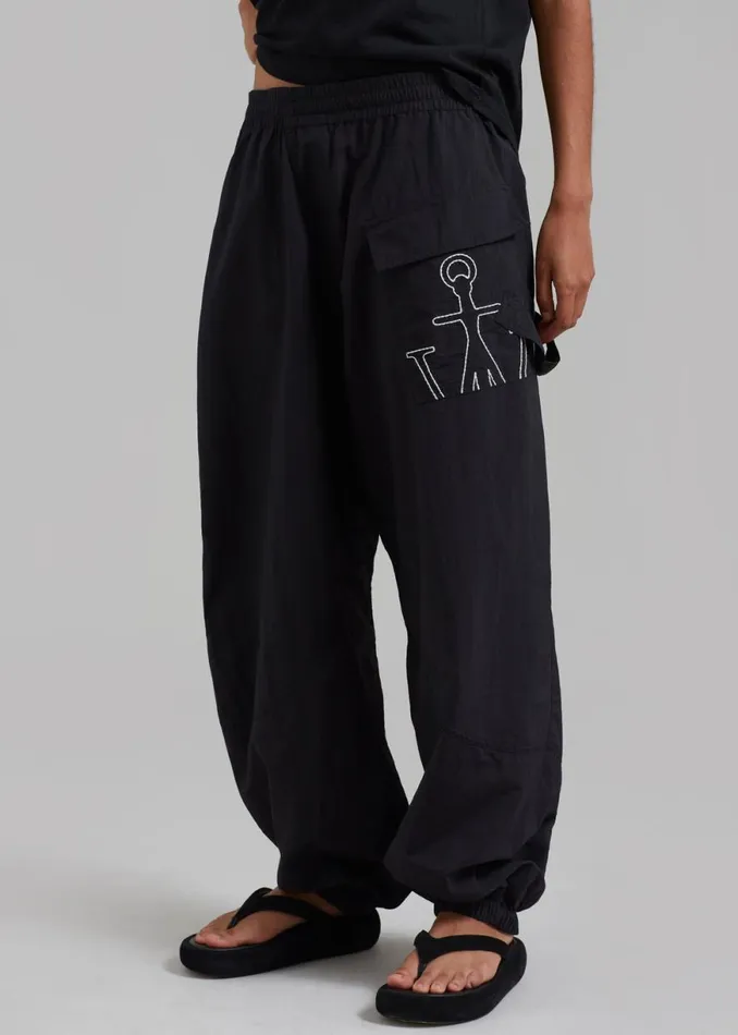 The Frankie Shop JW Anderson Twisted Joggers 8211 Black Shop Clothing