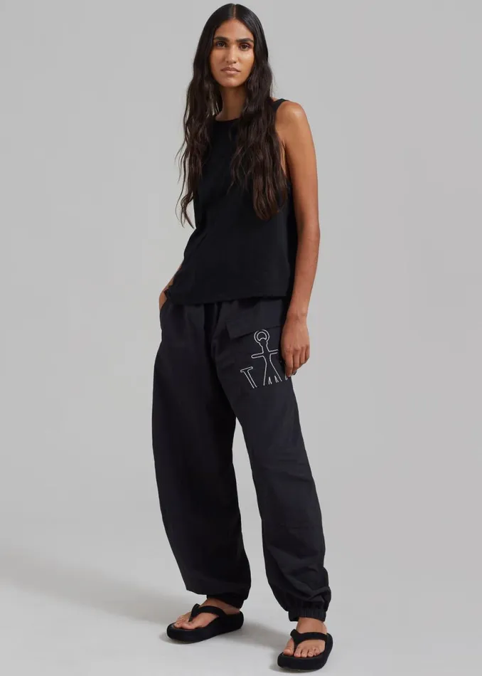 The Frankie Shop JW Anderson Twisted Joggers 8211 Black Shop Clothing