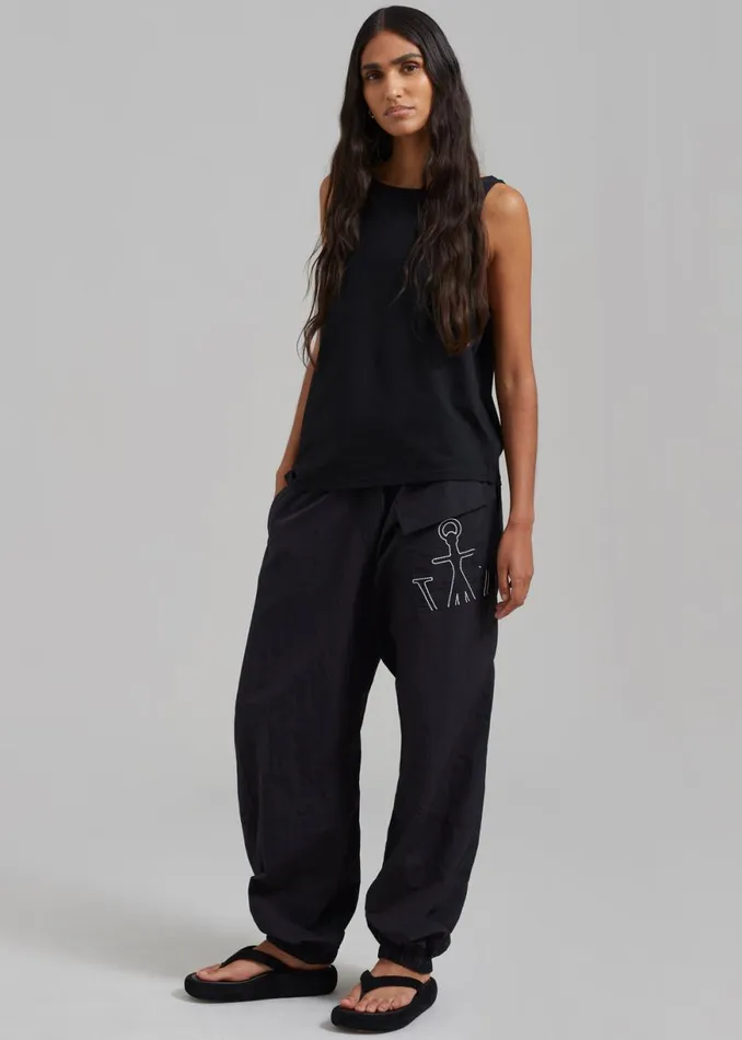 The Frankie Shop JW Anderson Twisted Joggers 8211 Black Shop Clothing