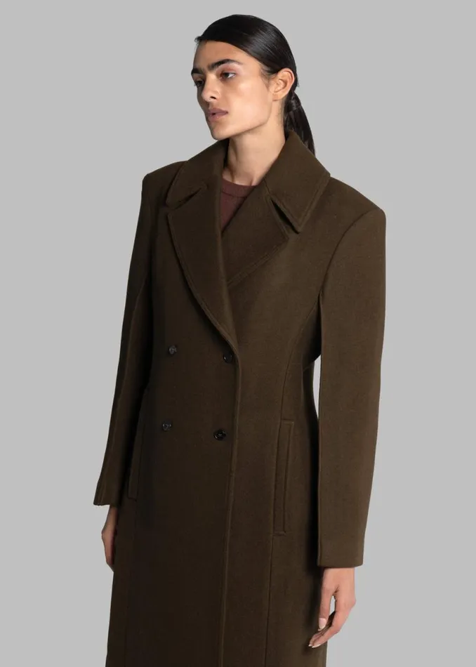 The Frankie Shop Karli Double Breasted Coat 8211 Brown Shop Outerwear