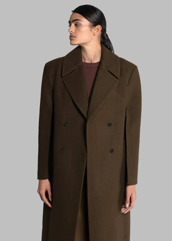 The Frankie Shop Karli Double Breasted Coat 8211 Brown Shop Outerwear