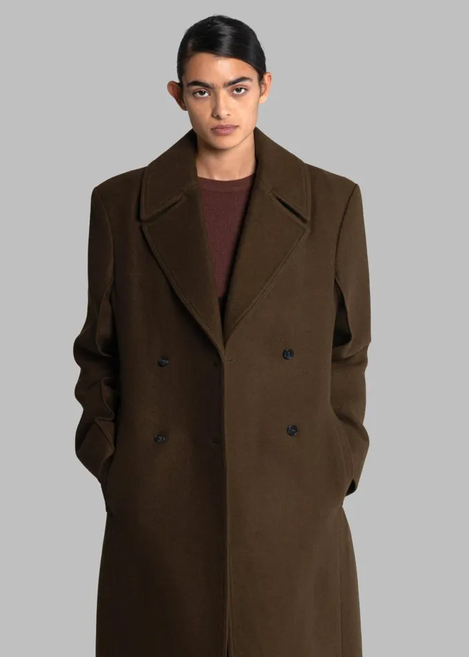 The Frankie Shop Karli Double Breasted Coat 8211 Brown Shop Outerwear