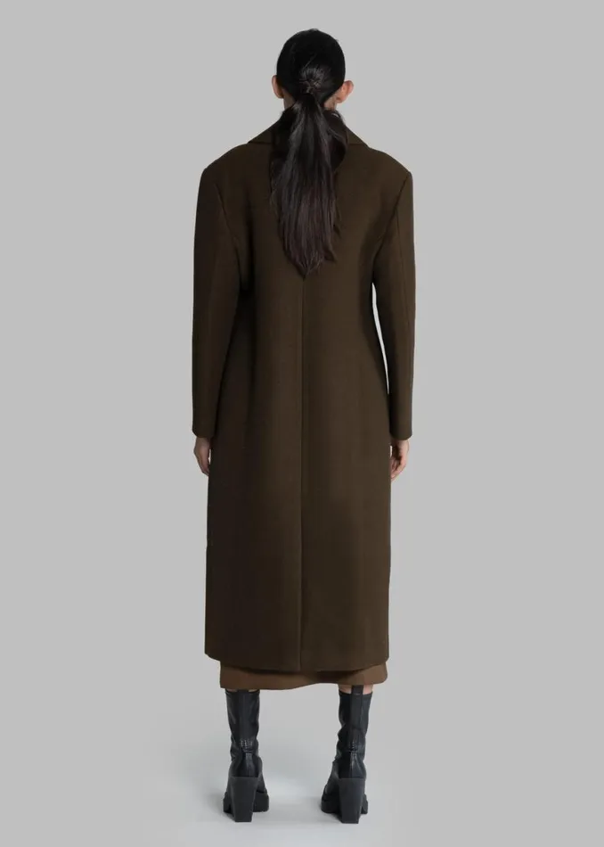 The Frankie Shop Karli Double Breasted Coat 8211 Brown Shop Outerwear