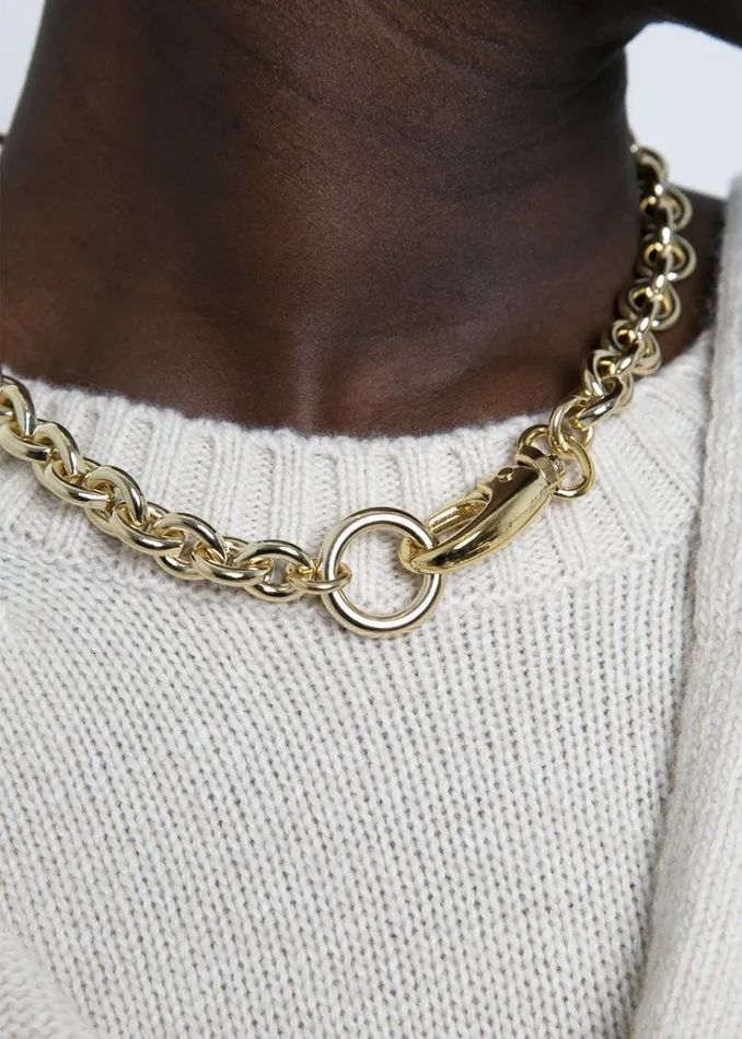 The Frankie Shop Laura Lombardi Cable Chain Necklace 8211 Gold Shop Accessories
