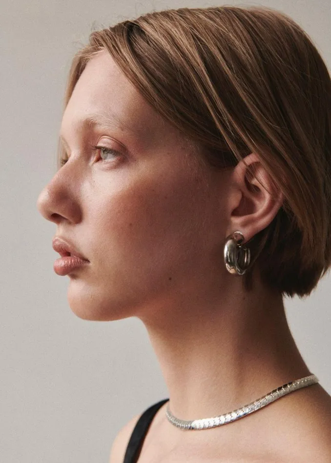 The Frankie Shop Laura Lombardi Cusp Hoops 8211 Silver Shop Accessories