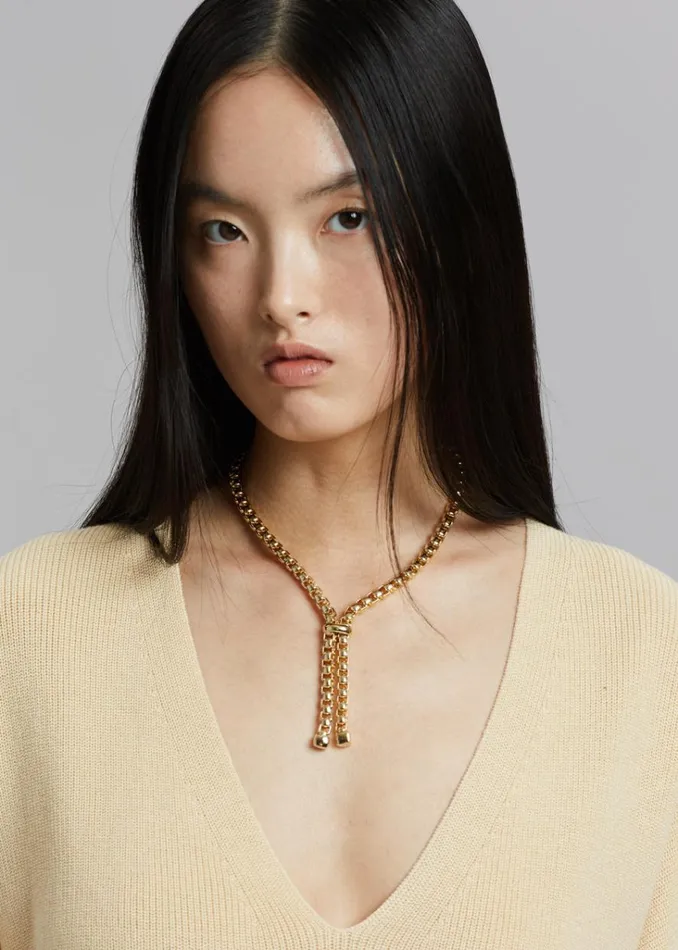 The Frankie Shop Laura Lombardi Martina Necklace 8211 Gold Shop Accessories