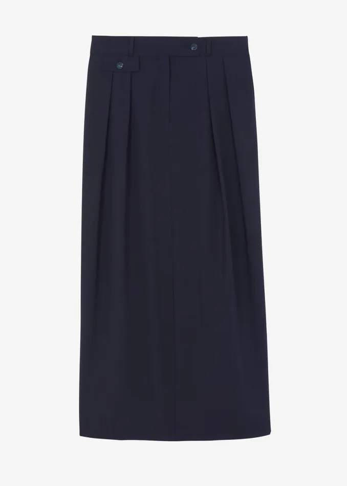 The Frankie Shop Leah Maxi Skirt 8211 Navy Shop Bottoms