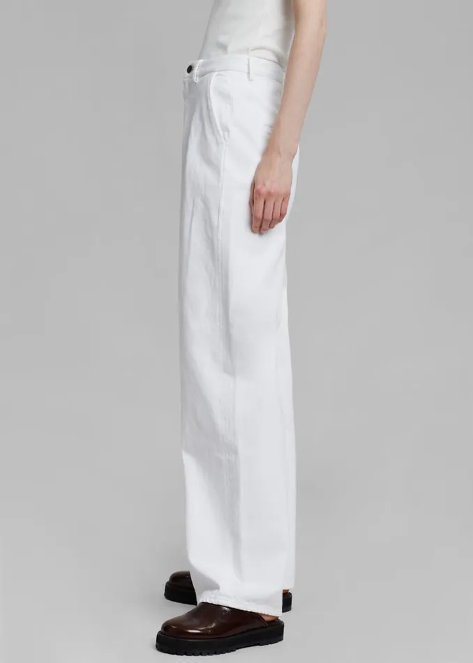 The Frankie Shop Loulou Studio Attu Wide Leg Denim 8211 Ivory Shop Denim