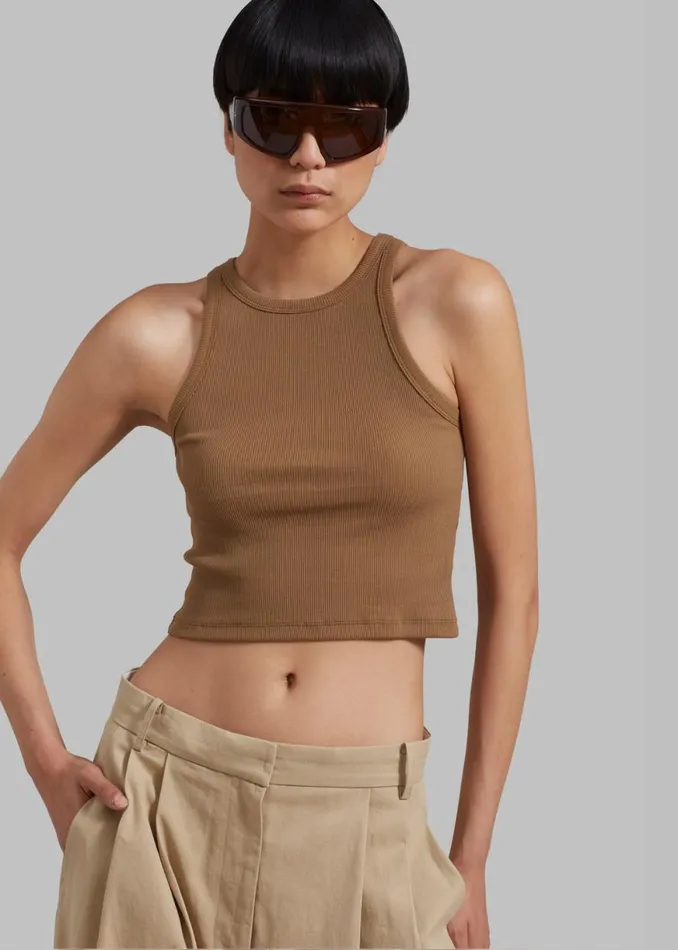 The Frankie Shop Maisy Tank Top 8211 Brown Shop Tops