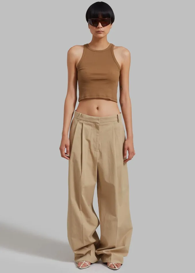 The Frankie Shop Maisy Tank Top 8211 Brown Shop Tops