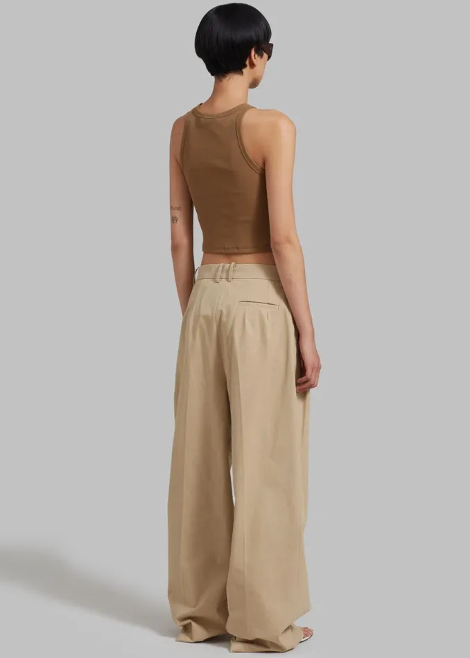 The Frankie Shop Maisy Tank Top 8211 Brown Shop Tops