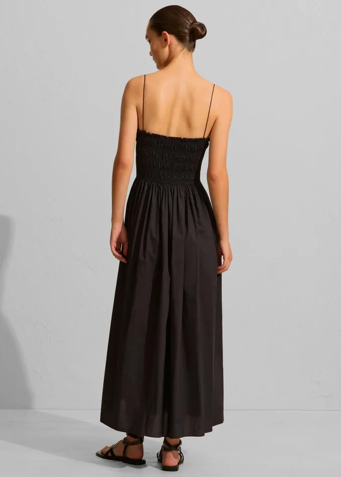 The Frankie Shop Matteau Shirred Bodice Dress 8211 Black Shop Dresses