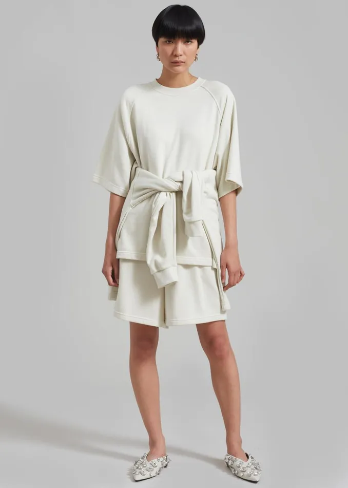 The Frankie Shop Newton Sweat Tee 8211 Beige Shop Clothing