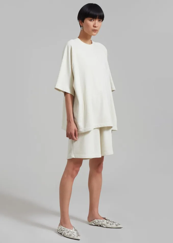 The Frankie Shop Newton Sweat Tee 8211 Beige Shop Clothing