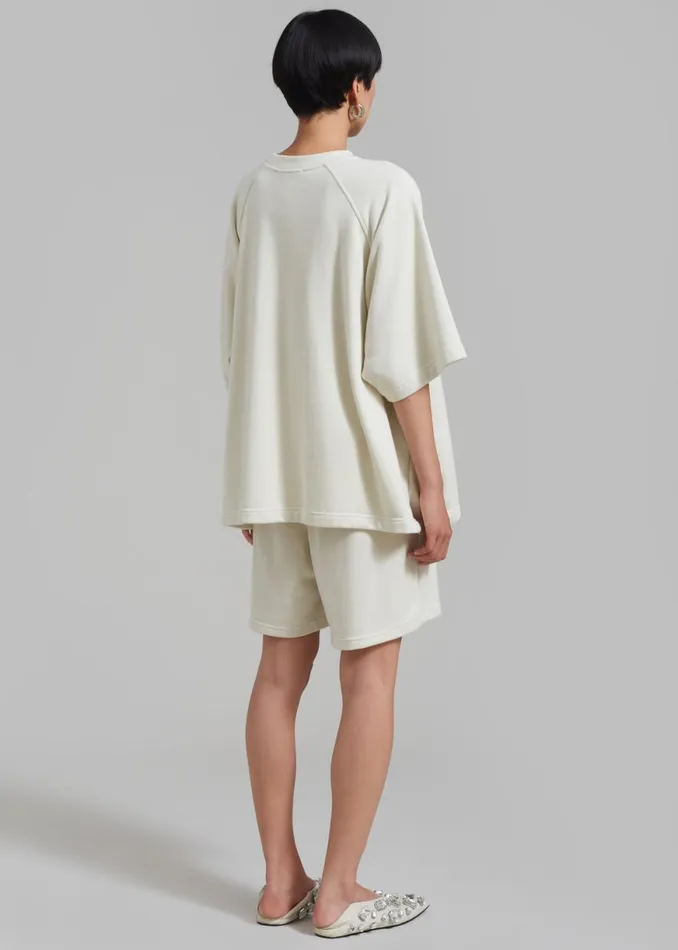 The Frankie Shop Newton Sweat Tee 8211 Beige Shop Clothing