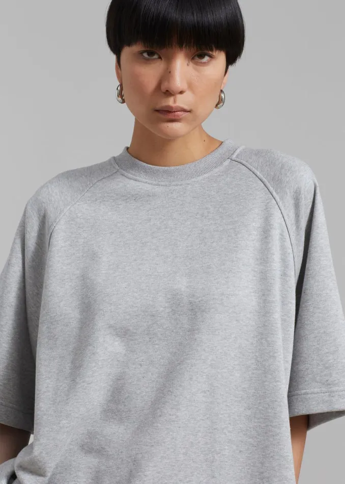 The Frankie Shop Newton Sweat Tee 8211 Grey Shop Clothing