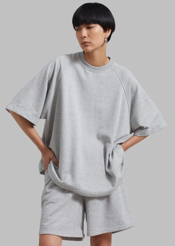 The Frankie Shop Newton Sweat Tee 8211 Grey Shop Clothing