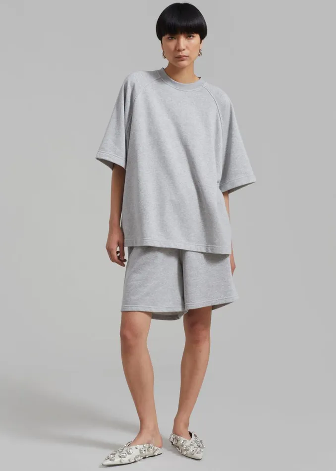 The Frankie Shop Newton Sweat Tee 8211 Grey Shop Clothing