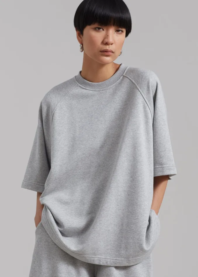 The Frankie Shop Newton Sweat Tee 8211 Grey Shop Clothing