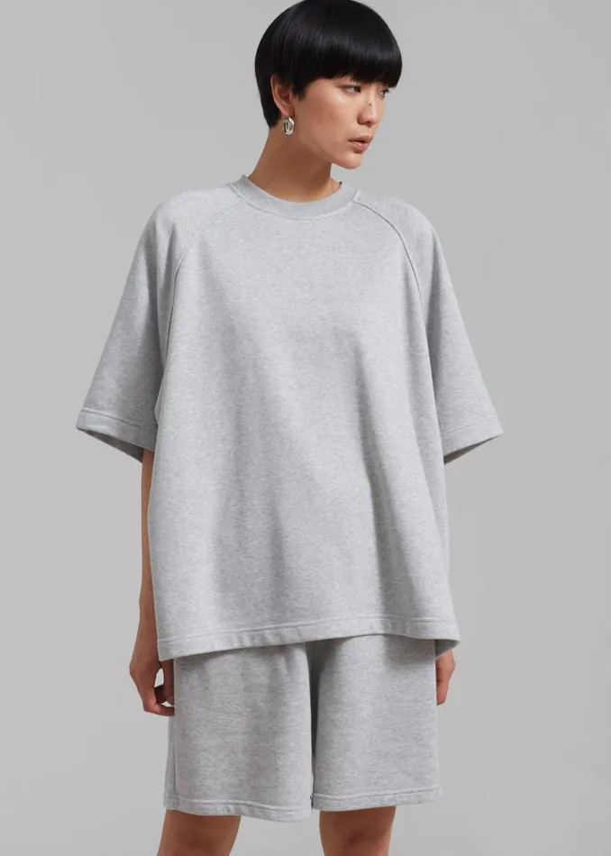 The Frankie Shop Newton Sweat Tee 8211 Grey Shop Clothing