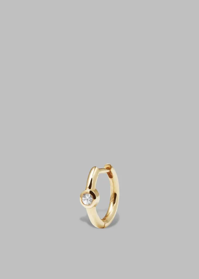 The Frankie Shop Otiumberg White Sapphire Huggie Hoop 8211 Gold Shop Accessories