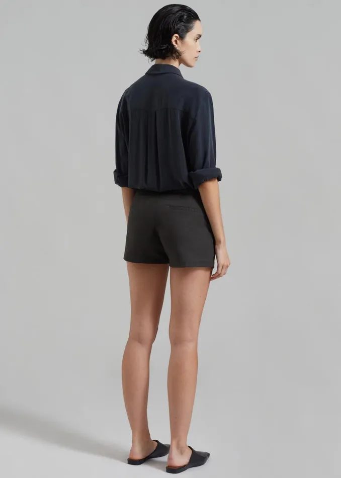 The Frankie Shop Palma Shorts 8211 Charcoal Shop Clothing