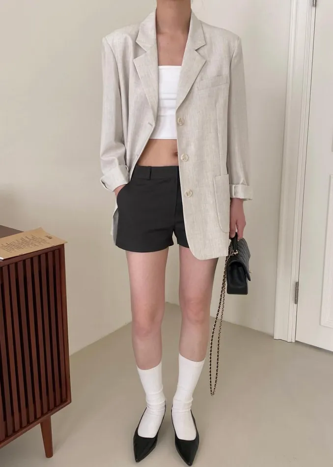 The Frankie Shop Palma Shorts 8211 Charcoal Shop Clothing