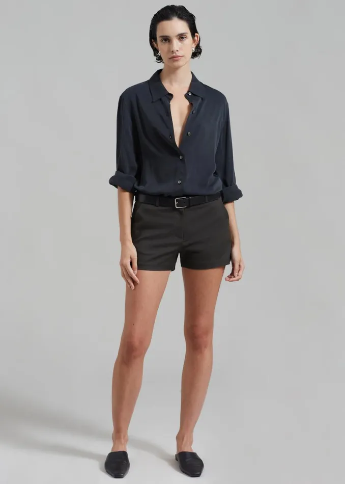 The Frankie Shop Palma Shorts 8211 Charcoal Shop Clothing