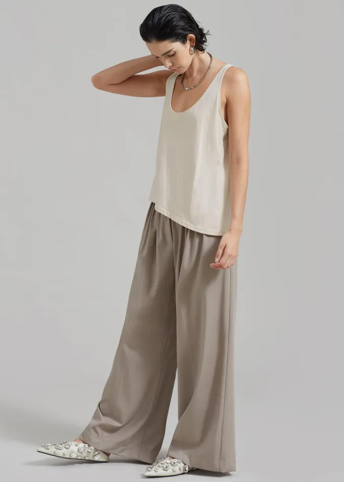 The Frankie Shop Penelope Tank Top 8211 Beige Shop Tops