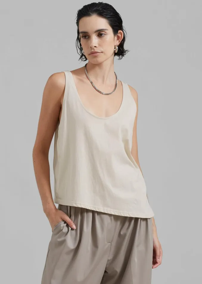 The Frankie Shop Penelope Tank Top 8211 Beige Shop Tops
